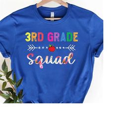 Cute 3rd Third Grade Teacher Squad Shirt Back To School Gifts Tshirt For Elementary Teachers Team Vibes Girls Boys First
