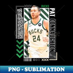 pat connaughton basketball paper poster bucks 9 - signature sublimation png file - stunning sublimation graphics