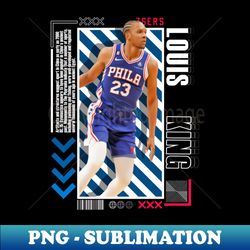 louis king basketball paper poster 76ers 9 - exclusive png sublimation download - stunning sublimation graphics
