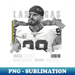 Maxx Crosby Football Paper Poster Raiders 10 - Exclusive Sublimation Digital File - Vibrant and Eye-Catching Typography
