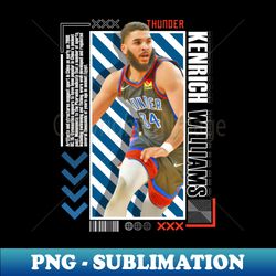 kenrich williams basketball paper poster thunder 9 - digital sublimation download file - create with confidence