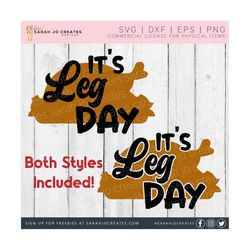 It's Leg Day SVG - Turkey Dinner SVG - Fall SVG - Autumn Svg - Happy Fall Svg - Thanksgiving Svg - Southern Fall Svg - Food Svg
