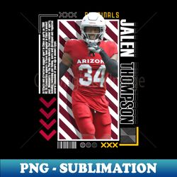 Jalen Thompson Football Paper Poster Cardinals 9 - Decorative Sublimation PNG File - Instantly Transform Your Sublimation Projects