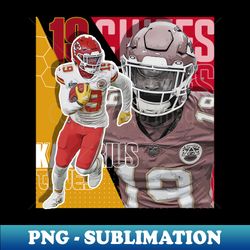 Kadarius Toney Football Paper Poster Chiefs 7 - Instant Sublimation Digital Download - Perfect for Personalization