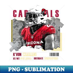KVon Wallace Football Paper Poster Cardinals 10 - Modern Sublimation PNG File - Unleash Your Inner Rebellion