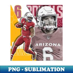 James Conner Football Paper Poster Cardinals 7 - Modern Sublimation PNG File - Stunning Sublimation Graphics