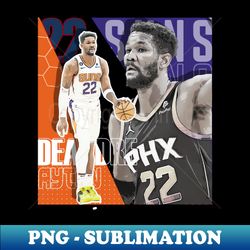 deandre ayton basketball paper poster suns 7 - sublimation-ready png file - fashionable and fearless