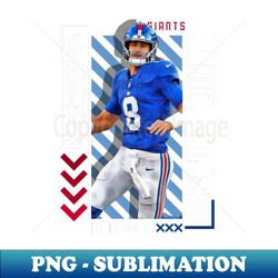 Daniel Jones Football Paper Poster Giants 9 - Sublimation-Ready PNG File - Enhance Your Apparel with Stunning Detail
