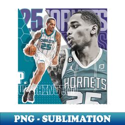 pj washington basketball paper poster hornets  7 - vintage sublimation png download - revolutionize your designs