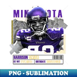 Harrison Smith Football Paper Poster Vikings 10 - PNG Sublimation Digital Download - Spice Up Your Sublimation Projects
