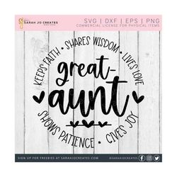 Great Aunt Circle SVG - Aunt Svg - Funny Aunt Svg - Best Aunt Svg - Best Aunt Ever Svg - Great Aunt Svg - Favorite Aunt Svg