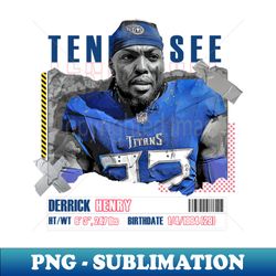 Derrick Henry Football Paper Poster Titans 10 - Artistic Sublimation Digital File - Vibrant and Eye-Catching Typography