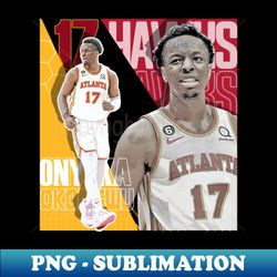 onyeka okongwu basketball paper poster hawks 7 - sublimation-ready png file - defying the norms