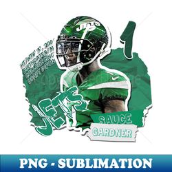 Sauce Gardner Football Paper Poster Jets 11 - Professional Sublimation Digital Download - Create with Confidence