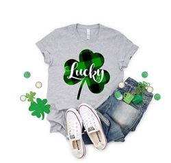 Irish Lucky Shirt PNG, Buffalo Plaid Lucky Clover Shirt PNG, St Patricks Day Shirt PNG, St Patricks Day, Irish Shirt PNG