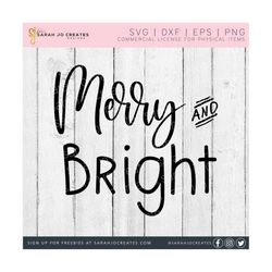 Merry And Bright SVG - Winter SVG - Christmas SVG - Merry Christmas Svg - Southern Christmas Svg - Merry & Bright Svg
