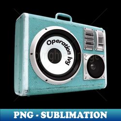 a radio 60s with sticker Operation Ivy - Sublimation-Ready PNG File - Defying the Norms