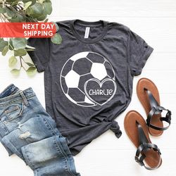 personalized soccer ball shirt png, customized soccer shirt png, personalized soccer heart shirt png, soccer team shirt