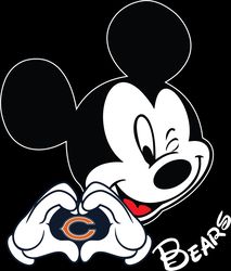 Mickey Loves Bears Svg, Sport Svg, Chicago Bears Svg, Disney Svg, Football Svg, Mickey Sport Svg, Digital download