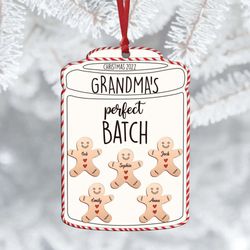 Custom Aluminum Ornament - Grandma s Perfect Batch Gift - Personalized & Memorable