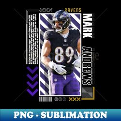 Mark Andrews Football Paper Poster Ravens 9 - Artistic Sublimation Digital File - Perfect for Sublimation Mastery