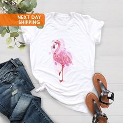 Watercolor Flaming Shirt PNG, Flamingo Shirt PNG Gift, Womens Flamingo Shirt PNG, Flamingo Lovers, Flamingo Tee, Flaming