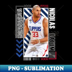 Nicolas Batum basketball Paper Poster Clippers 9 - Unique Sublimation PNG Download - Unlock Vibrant Sublimation Designs