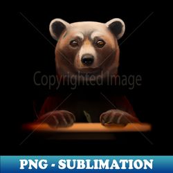 Cute Grizzly Bear Drawing - PNG Transparent Sublimation File - Create with Confidence