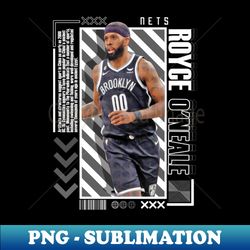 Royce ONeale basketball Paper Poster Nets 9 - PNG Transparent Digital Download File for Sublimation - Instantly Transform Your Sublimation Projects