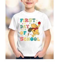 Retro Happy First Day Of School Shirt, Winnie the Pooh First Day Of School Shirt, Teacher Back to School Shirt LS538