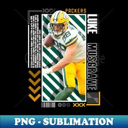 Luke Musgrave Football Paper Poster Packers 9 - Artistic Sublimation Digital File - Unlock Vibrant Sublimation Designs