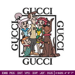 Gucci Jetsons Embroidery design, Gucci Jetsons Embroidery, cartoon design, Gucci logo, Embroidery File, Instant download