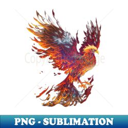 Rising From the Ashes Phoenix in Flames 21 - Instant PNG Sublimation Download - Unlock Vibrant Sublimation Designs