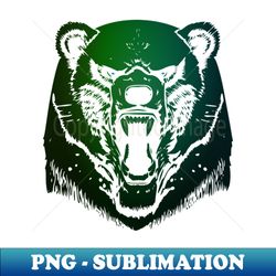 Angry Polar Bear - Sublimation-Ready PNG File - Fashionable and Fearless