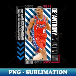 DeAnthony Melton basketball Paper Poster 76ers 9 - Sublimation-Ready PNG File - Unlock Vibrant Sublimation Designs