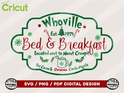 Bed And Breakfast Svg, Christmas Svg, Christmas Sign Svg, Christmas Logo Png