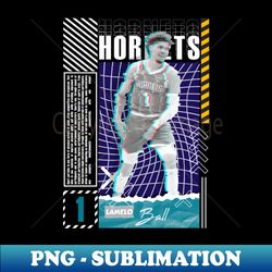 LaMelo Ball Basketball Design Poster Hornets - PNG Transparent Sublimation File - Transform Your Sublimation Creations