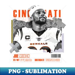 Joe Mixon Football Paper Poster Bengals 10 - Exclusive PNG Sublimation Download - Create with Confidence