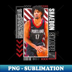Shaedon Sharpe basketball Paper Poster Trail Blazers 9 - Instant Sublimation Digital Download - Add a Festive Touch to Every Day