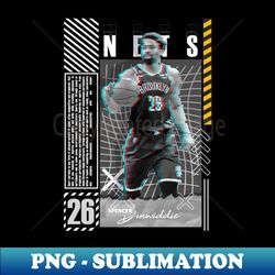 Spencer Dinwiddie Basketball Design Poster Nets - Trendy Sublimation Digital Download - Vibrant and Eye-Catching Typography