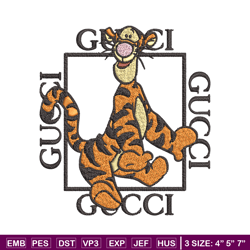 Gucci Tiger Embroidery design, winnie the pooh cartoon Embroidery, cartoon design, Embroidery File, Instant download.
