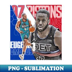 Eugene Omoruyi Basketball Design Poster Pistons - Instant Sublimation Digital Download - Revolutionize Your Designs