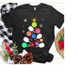 Pickleball Pickle Ball Christmas Tree,Pickleball Christmas Shirt, Pickleball Shirts Christmas, Pickleball Shirt for Pick