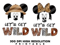 lets get wild animal safari bear ears with safari hat svg, mickeyy svg, minniee svg, safari mickeyy svg