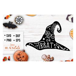 trick or treat svg, out of candy svg, halloween hat svg, happy halloween svg, witch svg