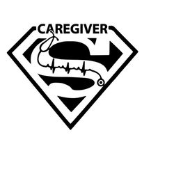 Super Caregiver SVG - Cute Digital T Shirt Design for Registered Nurses - Gift Idea for Nursing School Graduates - Most