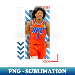 Jalen Williams basketball Paper Poster Thunder 9 - Sublimation-Ready PNG File - Add a Festive Touch to Every Day