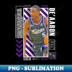 DeAaron Fox basketball Paper Poster 9 - Exclusive PNG Sublimation Download - Perfect for Personalization