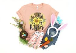 He Is Risen Shirt PNG, Leopard Easter Shirt PNG, Christian Easter Shirt PNG, Easter Is For Jesus, Easter Shirt PNG for W