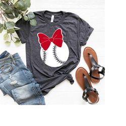 Baseball with Girl Bow SVG Cutting file for Cricut, Silhouette - Great for DIY Baseball Fan T Shirt - Instant Digital Do